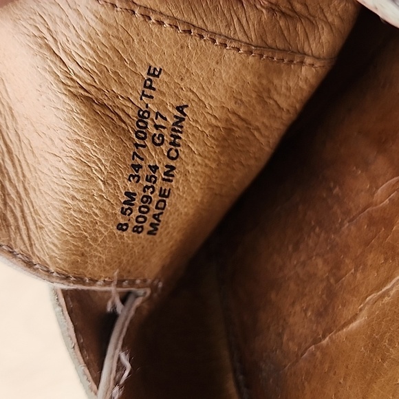 FRYE Ellie Tan/Beige Suede Mules Size 8.5 - Picture 14 of 14